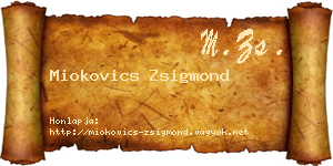 Miokovics Zsigmond névjegykártya